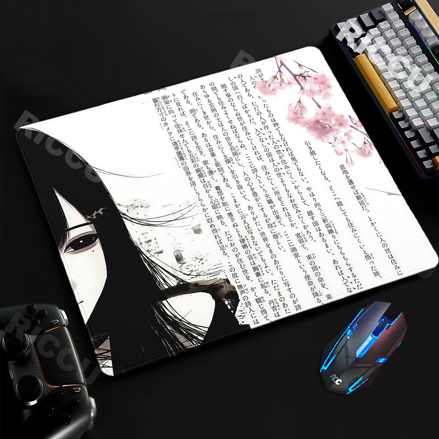 Pc Gaming Aesthetic - Anime Girl Aesthetics Mouse Pad Small