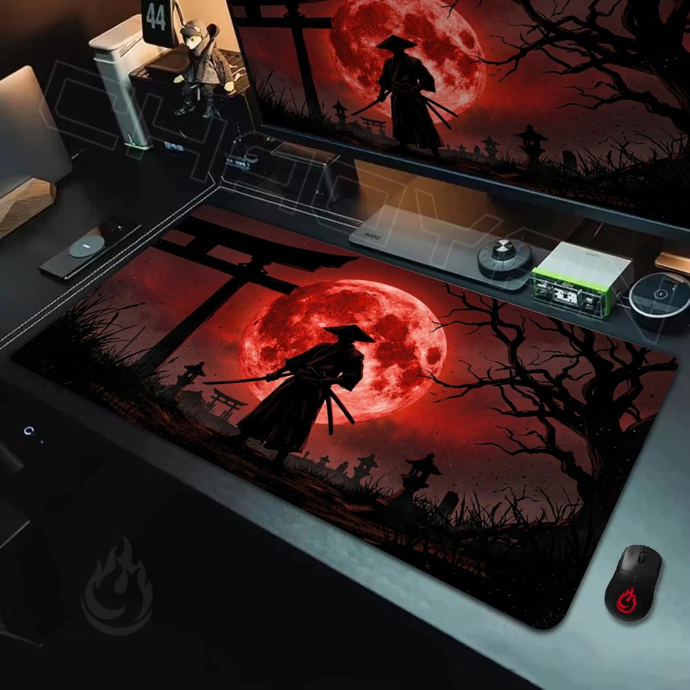 Pc Gaming Aesthetic - Japanese Aesthetic Samurai Mouse Pad Desk