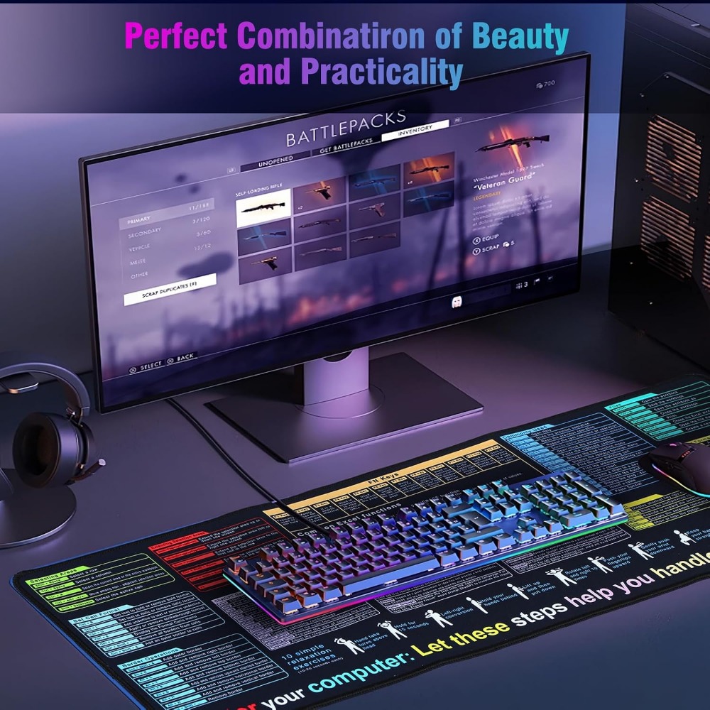 XL Excel Formulas and Shortcut - Gaming Desk Mat avis et prix
