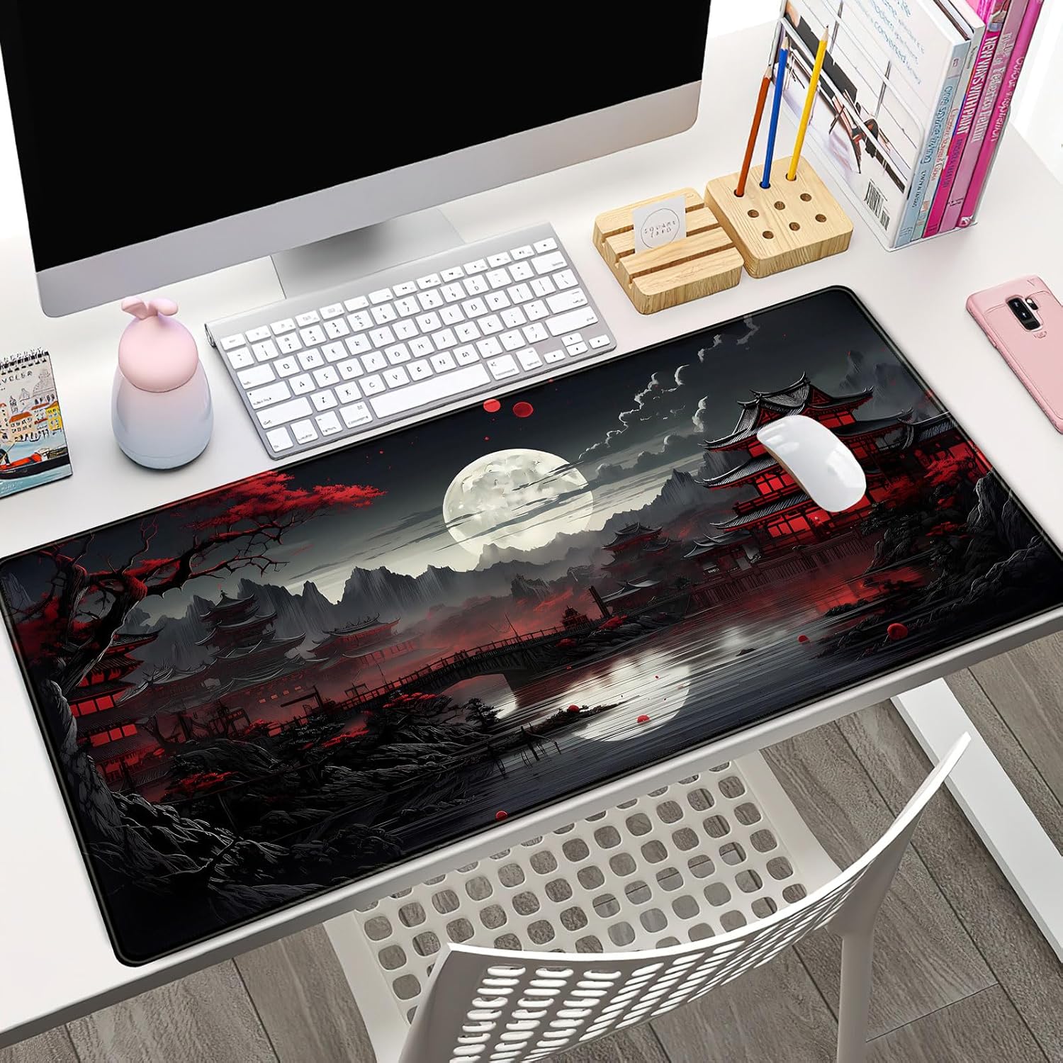 Japanese Desk Mat Riverside Fu - Gaming Desk Mat avis et prix