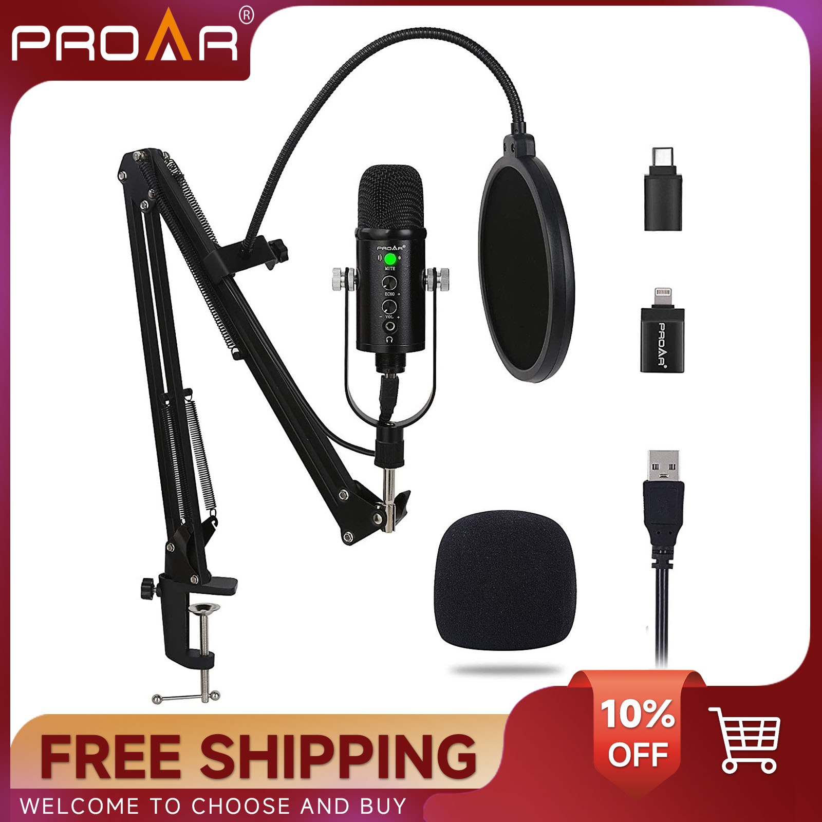 BM86 USB Condenser Microphone  - Pc Gaming Youtuber avis et prix