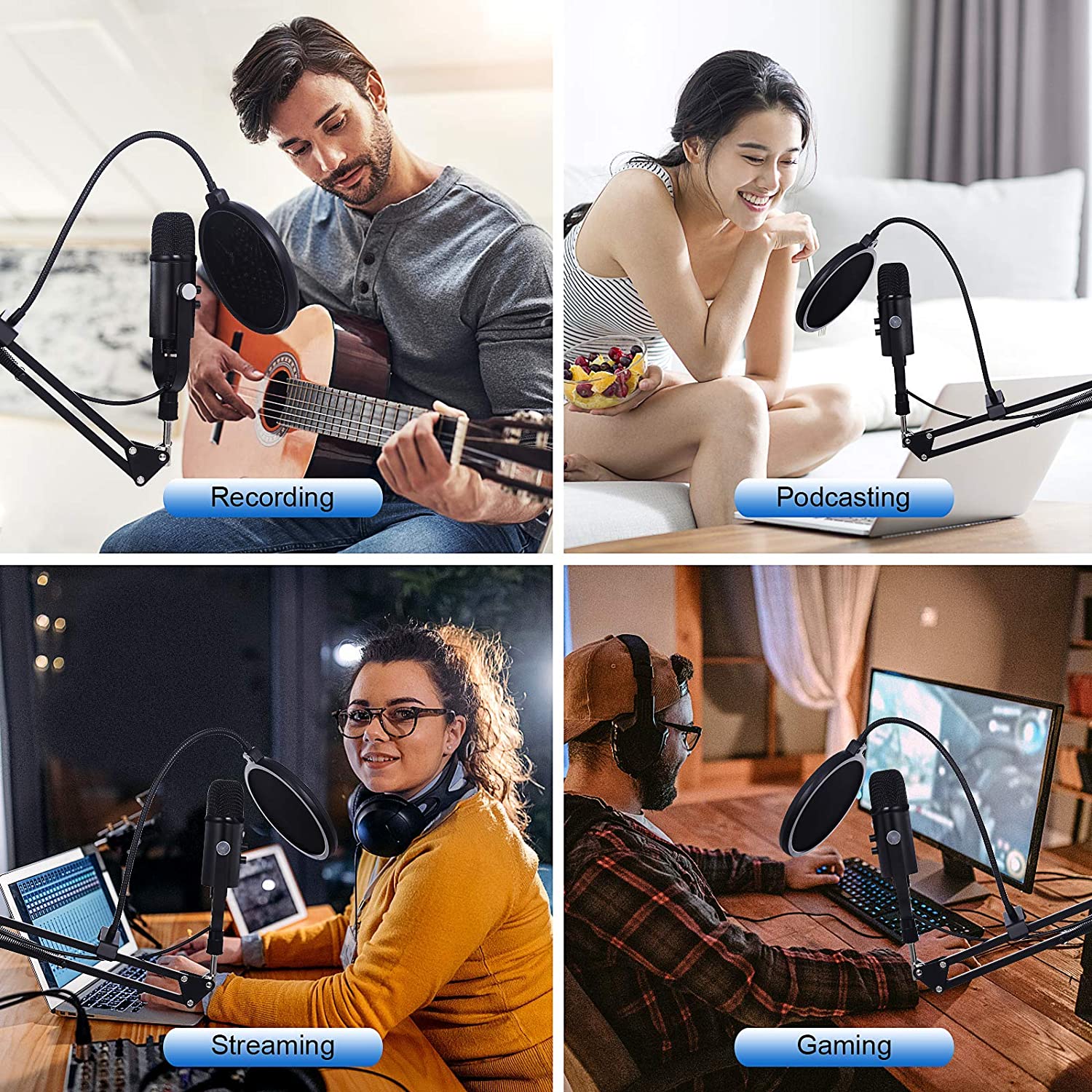 BM86 USB Condenser Microphone  - Pc Gaming Youtuber avis et prix