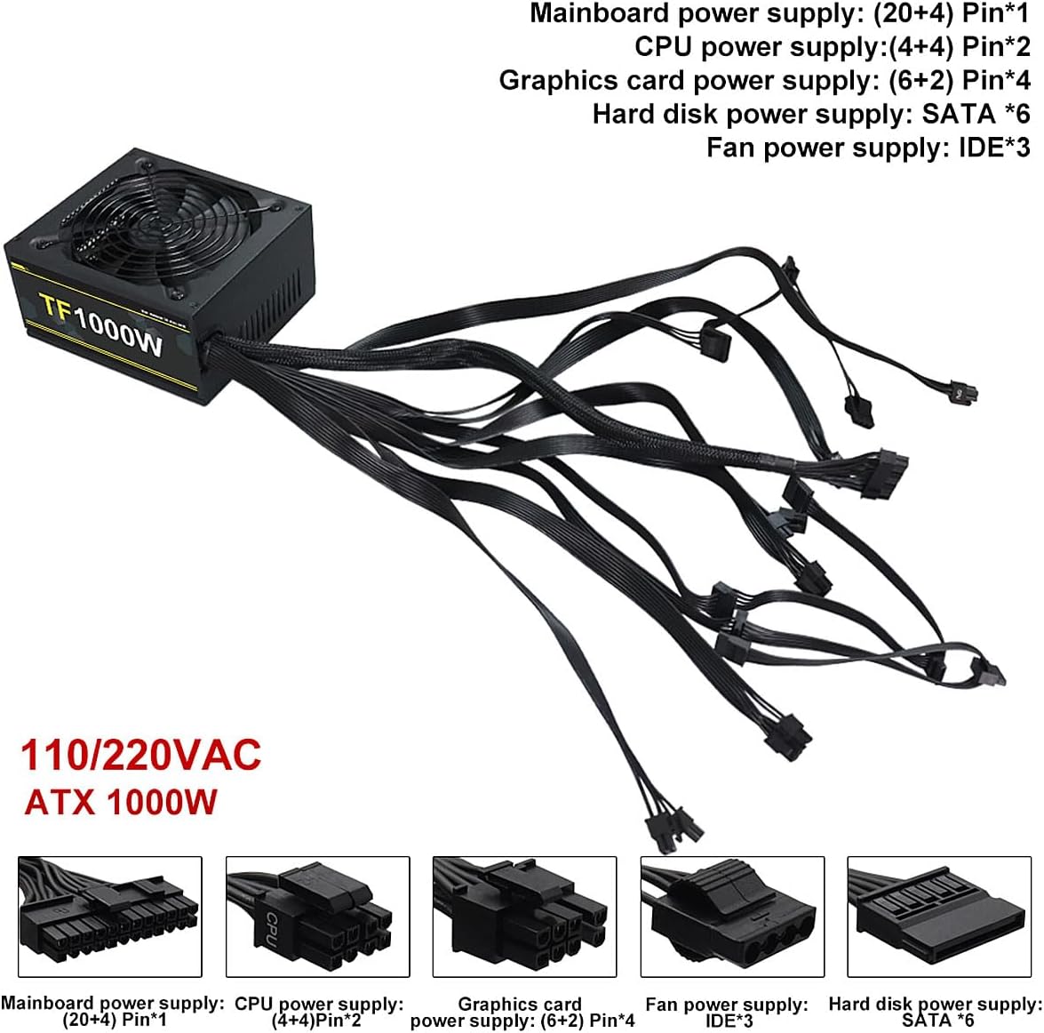 1000W 100-240V ATX Gold Power  - Pc Unit For Gaming avis et prix