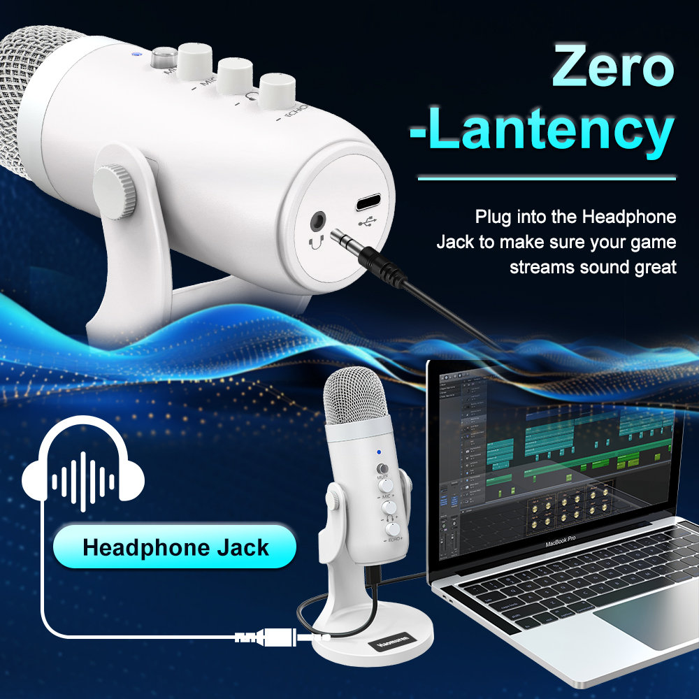 Professional White USB Condens - Pc Gaming Youtuber avis et prix