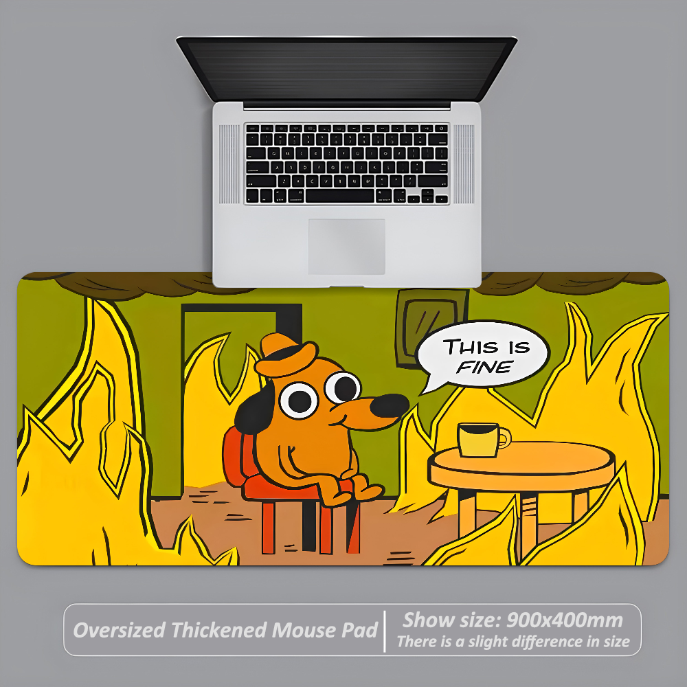 This Is Fine Dog Dachshund Mou - Gaming Desk Mat avis et prix