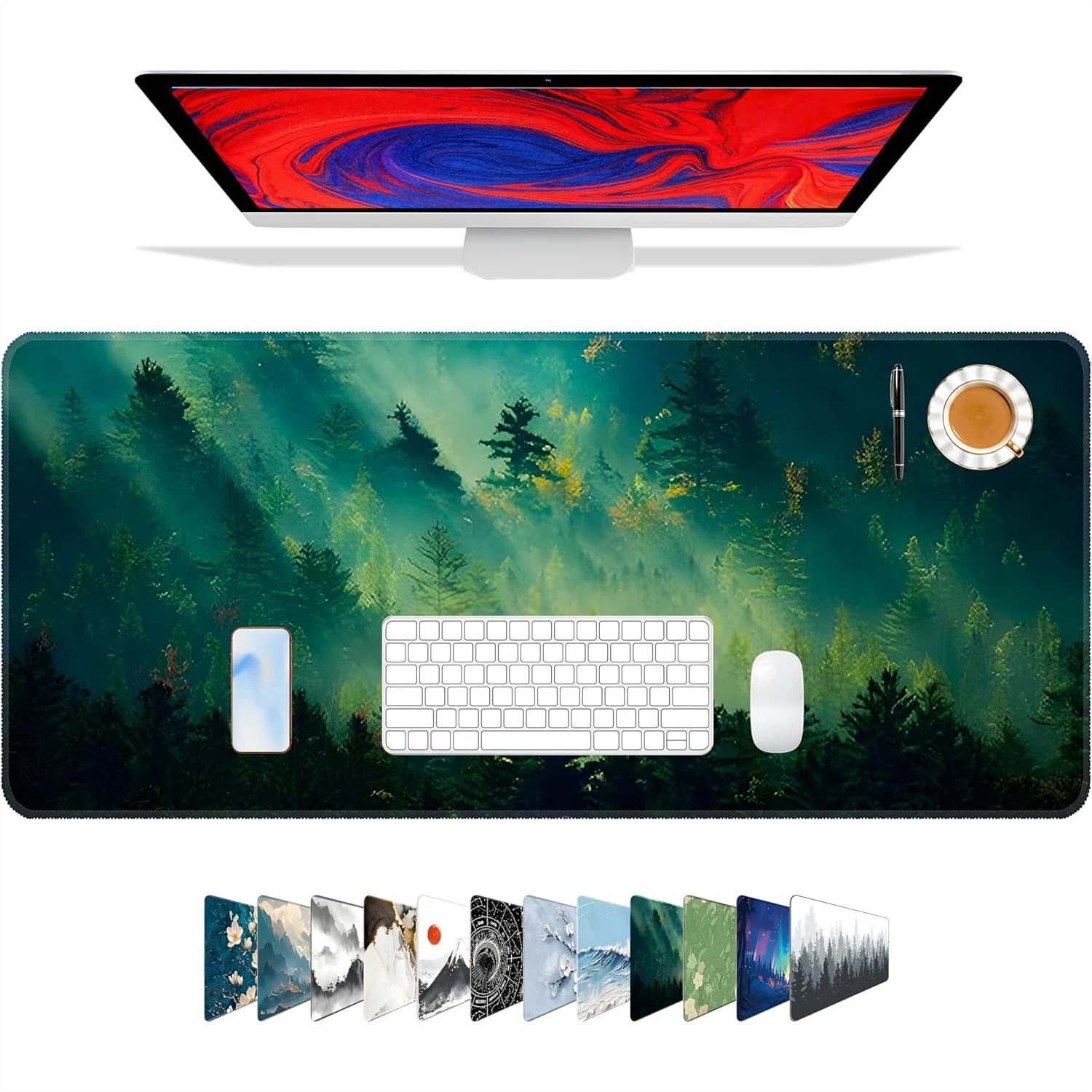 Large Mouse Pad with Stitched  - Gaming Desk Mat avis et prix
