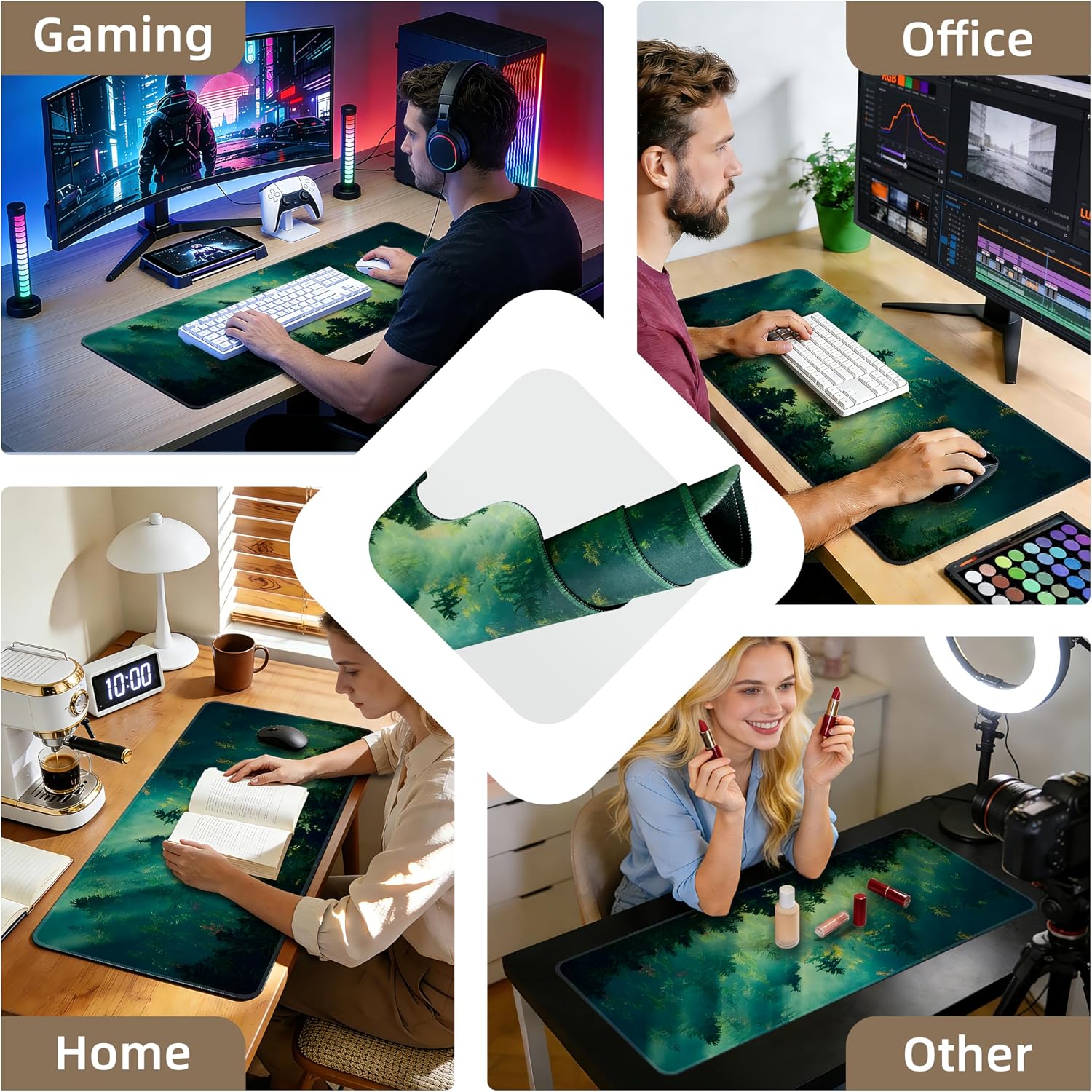 Large Mouse Pad with Stitched  - Gaming Desk Mat avis et prix