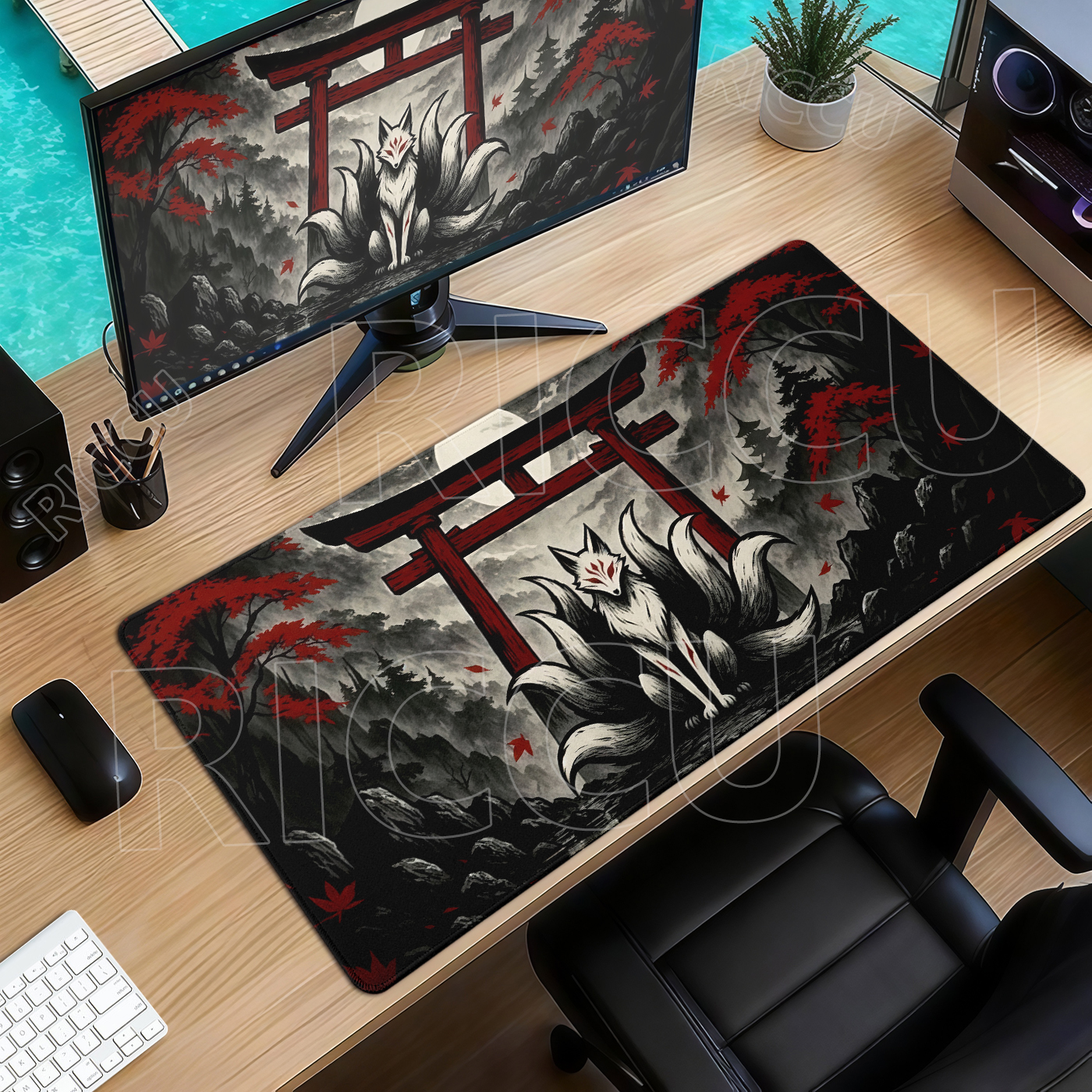 Black And Red Gaming Mousepad  - Pc Gaming Aesthetic avis et prix