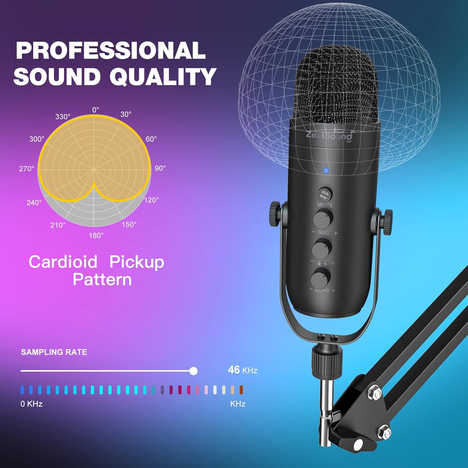 USB Podcast Microphone With Bo - Pc Gaming Youtuber avis et prix