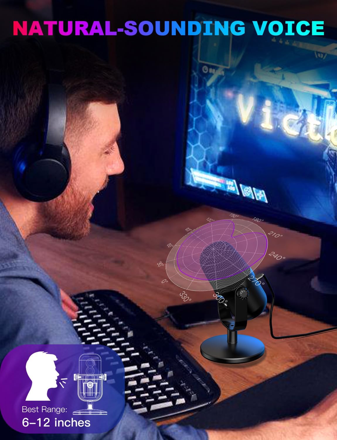 Gaming Microphone with Noise C - Pc Gaming Youtuber avis et prix