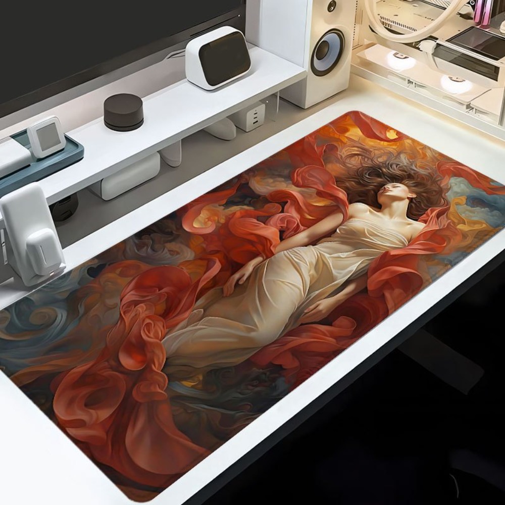 Art Woman Red Cloth Large Mous - Pc Gaming Aesthetic avis et prix