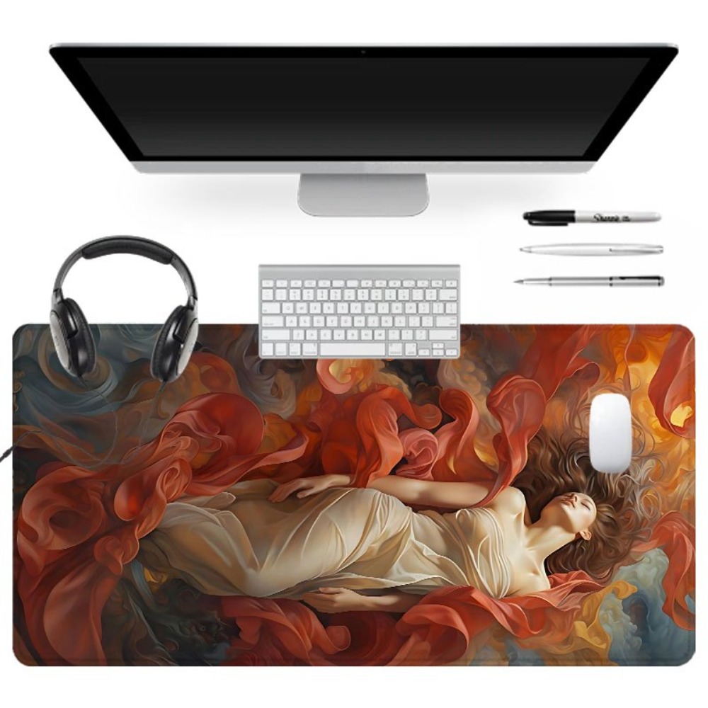 Art Woman Red Cloth Large Mous - Pc Gaming Aesthetic avis et prix