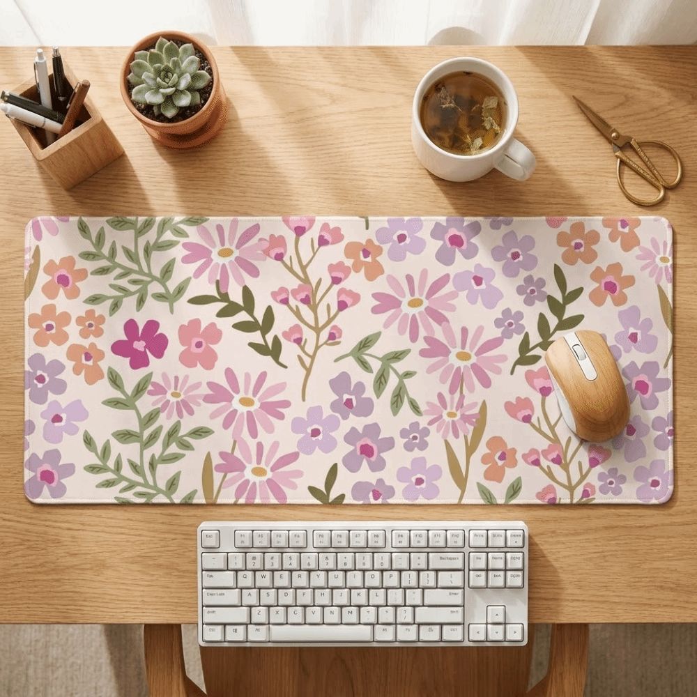 Stain-resistant Large Floral D - Gaming Desk Mat avis et prix