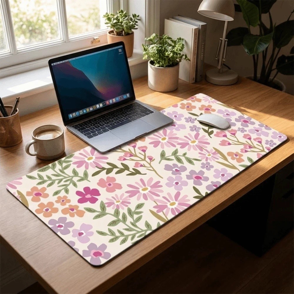 Stain-resistant Large Floral D - Gaming Desk Mat avis et prix