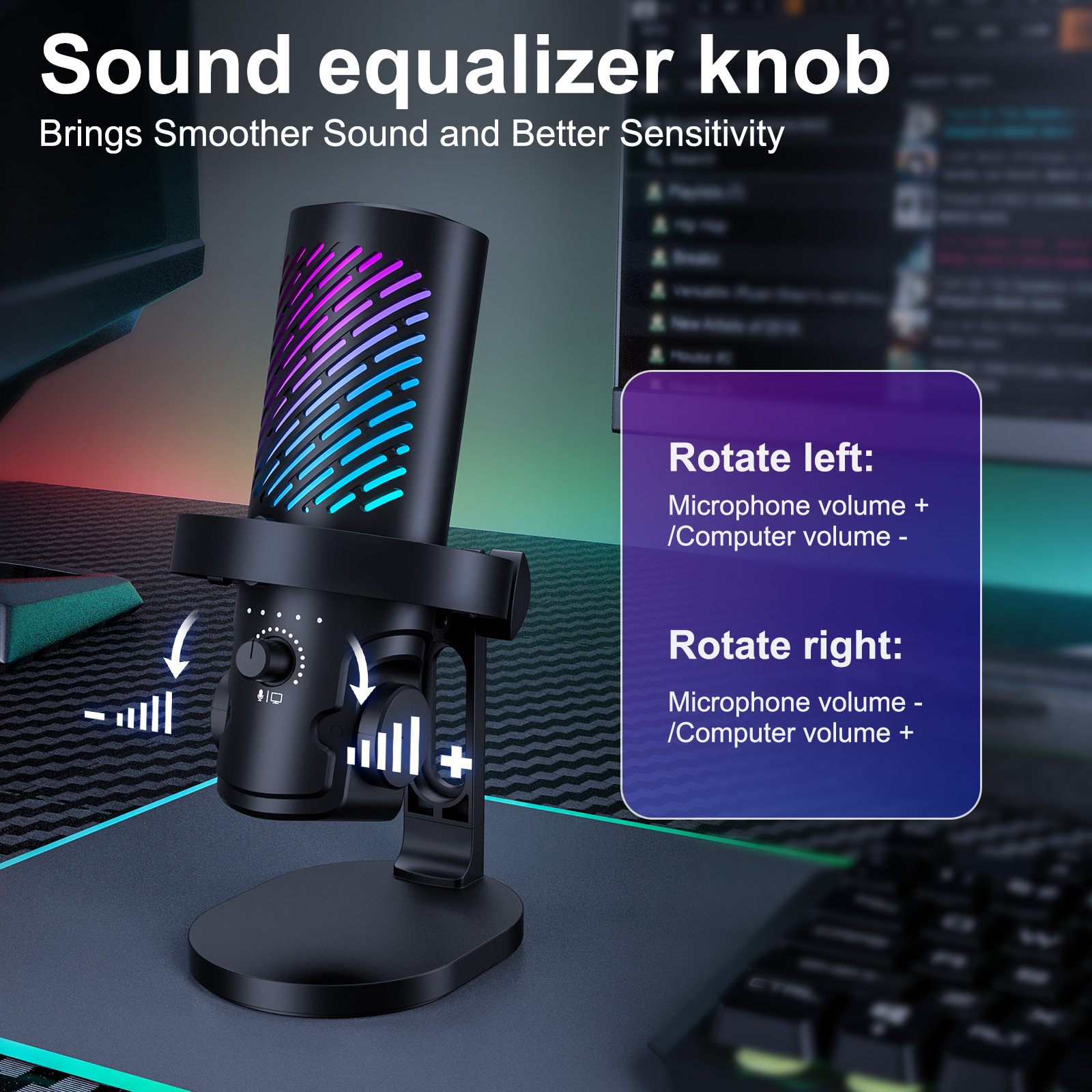 Tenlamp RGB USB Streaming Micr - Pc Gaming Youtuber avis et prix