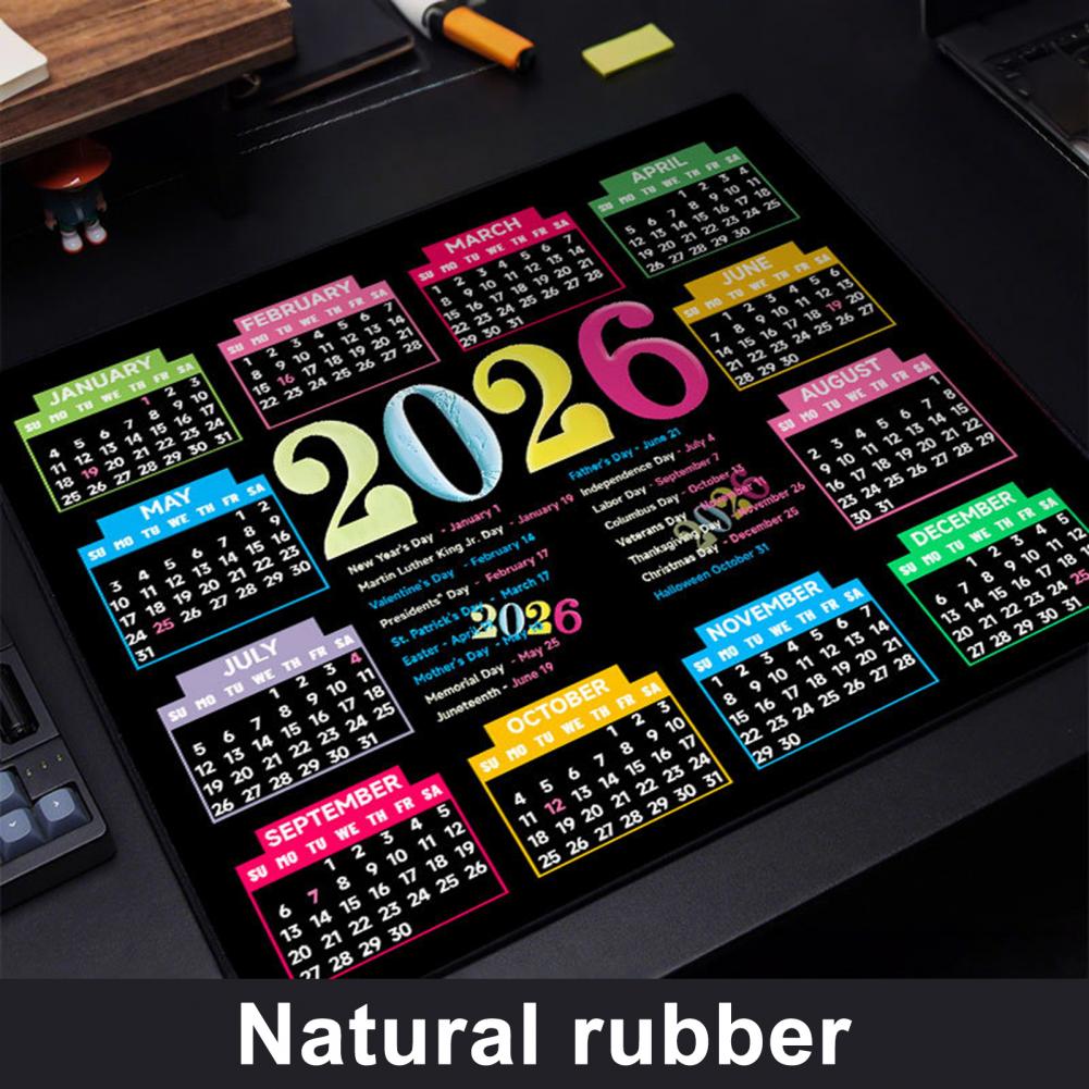 2026 Calendar Mouse Pad Waterp - Gaming Desk Mat avis et prix
