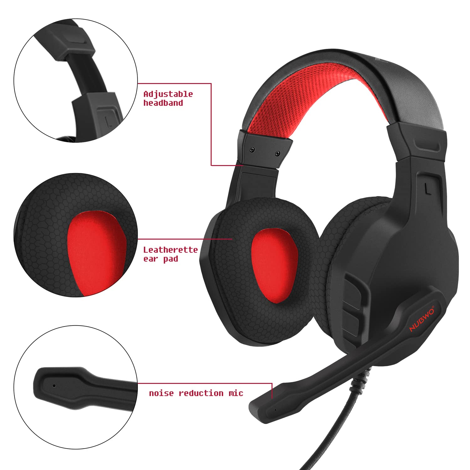 NUBWO U3 Headphones Gaming Hea - Pc Gaming Xbox Controller avis et prix