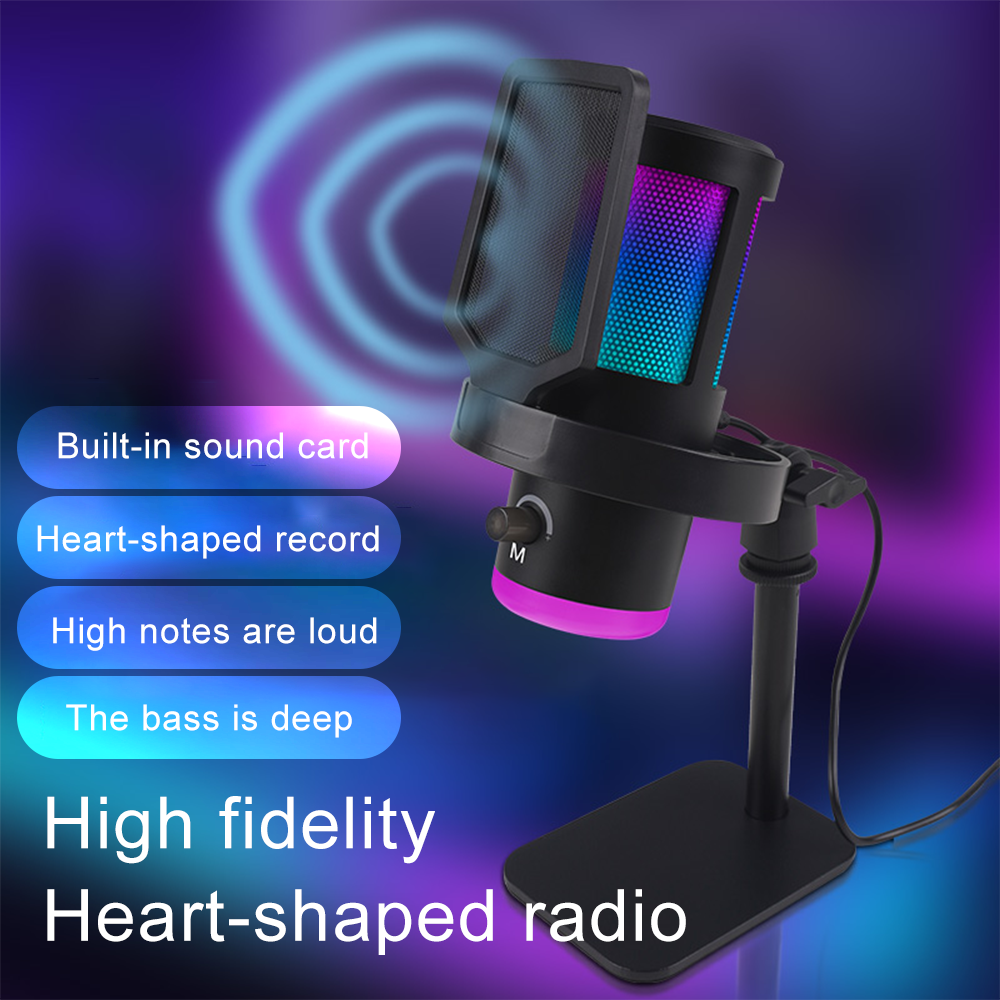 Haomuren RGB USB Condenser Mic - Pc Gaming Youtuber avis et prix