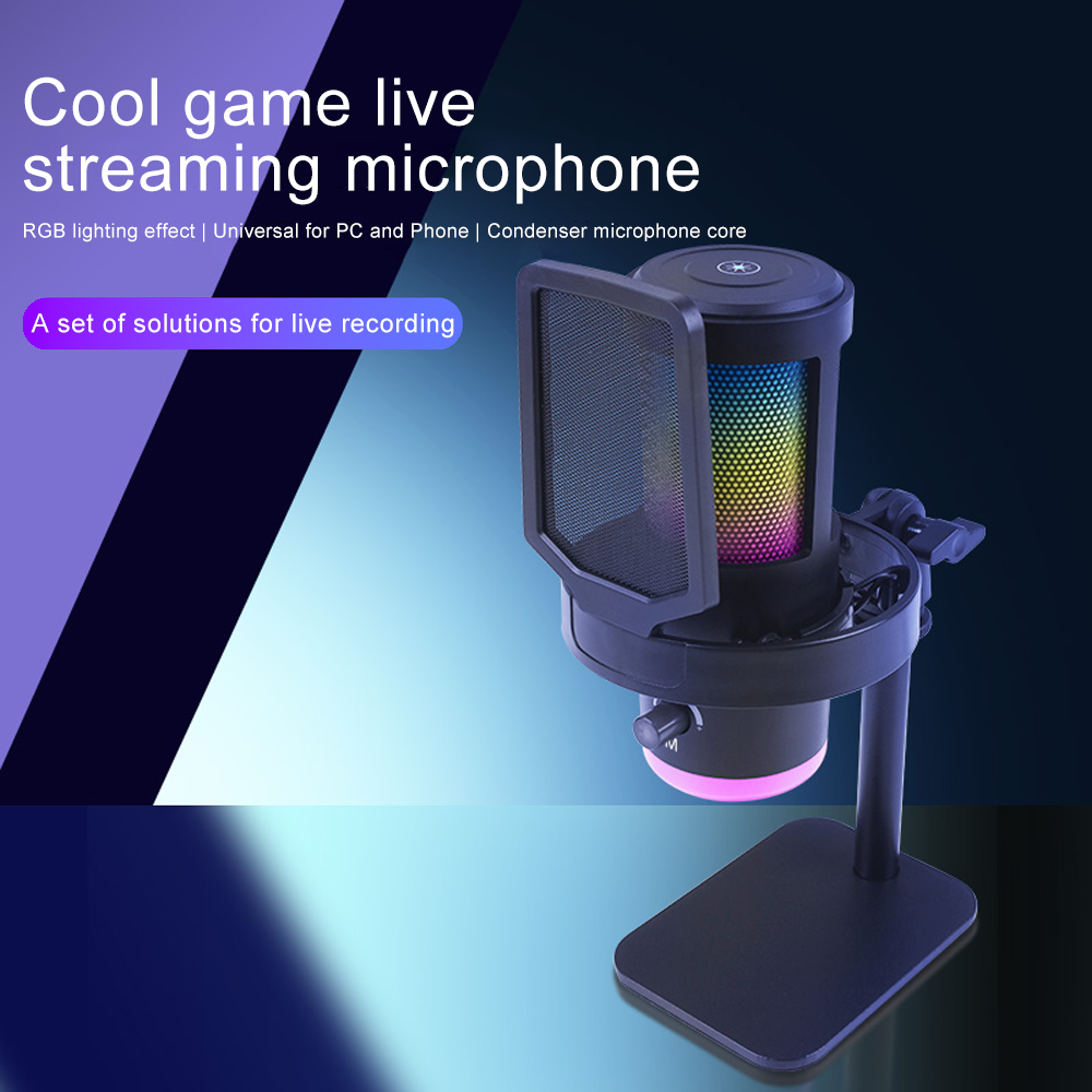 Haomuren RGB USB Condenser Mic - Pc Gaming Youtuber avis et prix