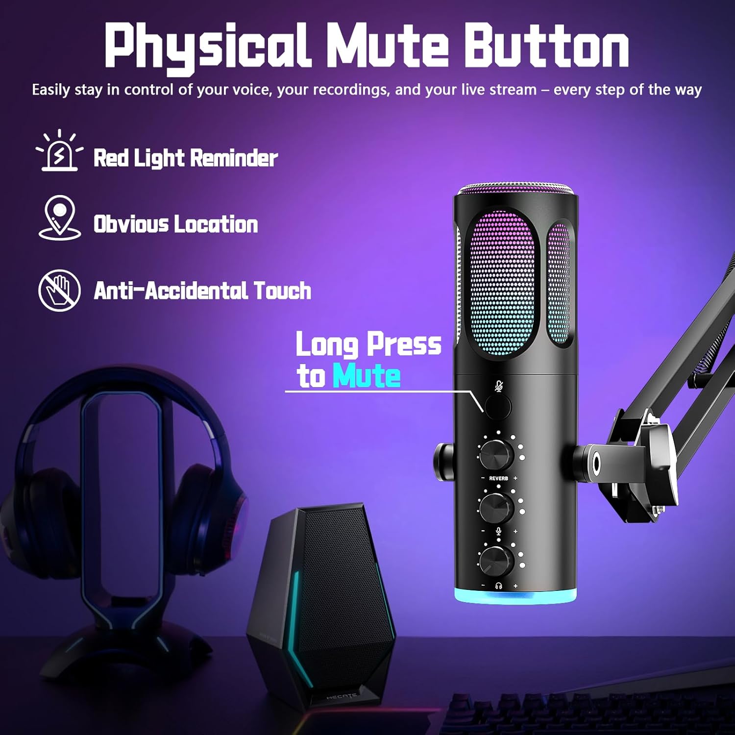 USB Gaming Microphone For PC P - Pc Gaming Youtuber avis et prix