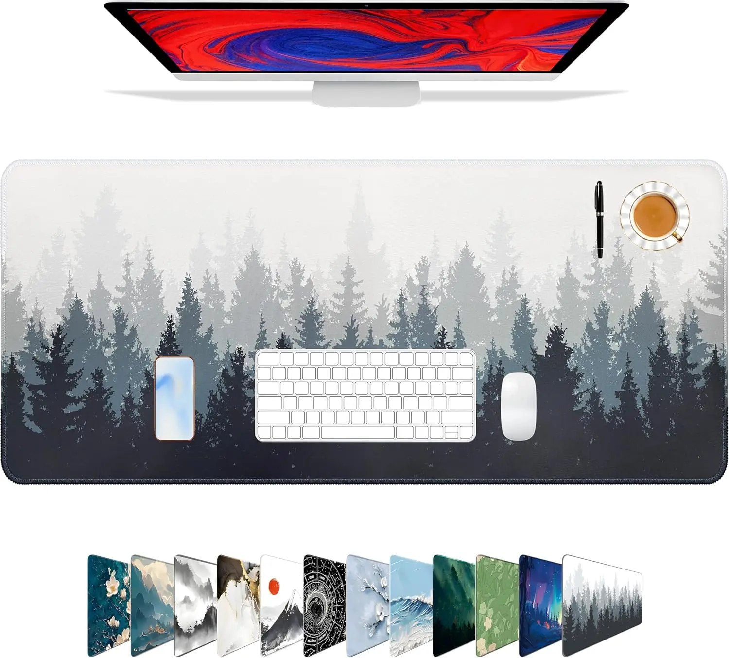 Forest Pattern Gaming Mouse Pa - Gaming Desk Mat avis et prix