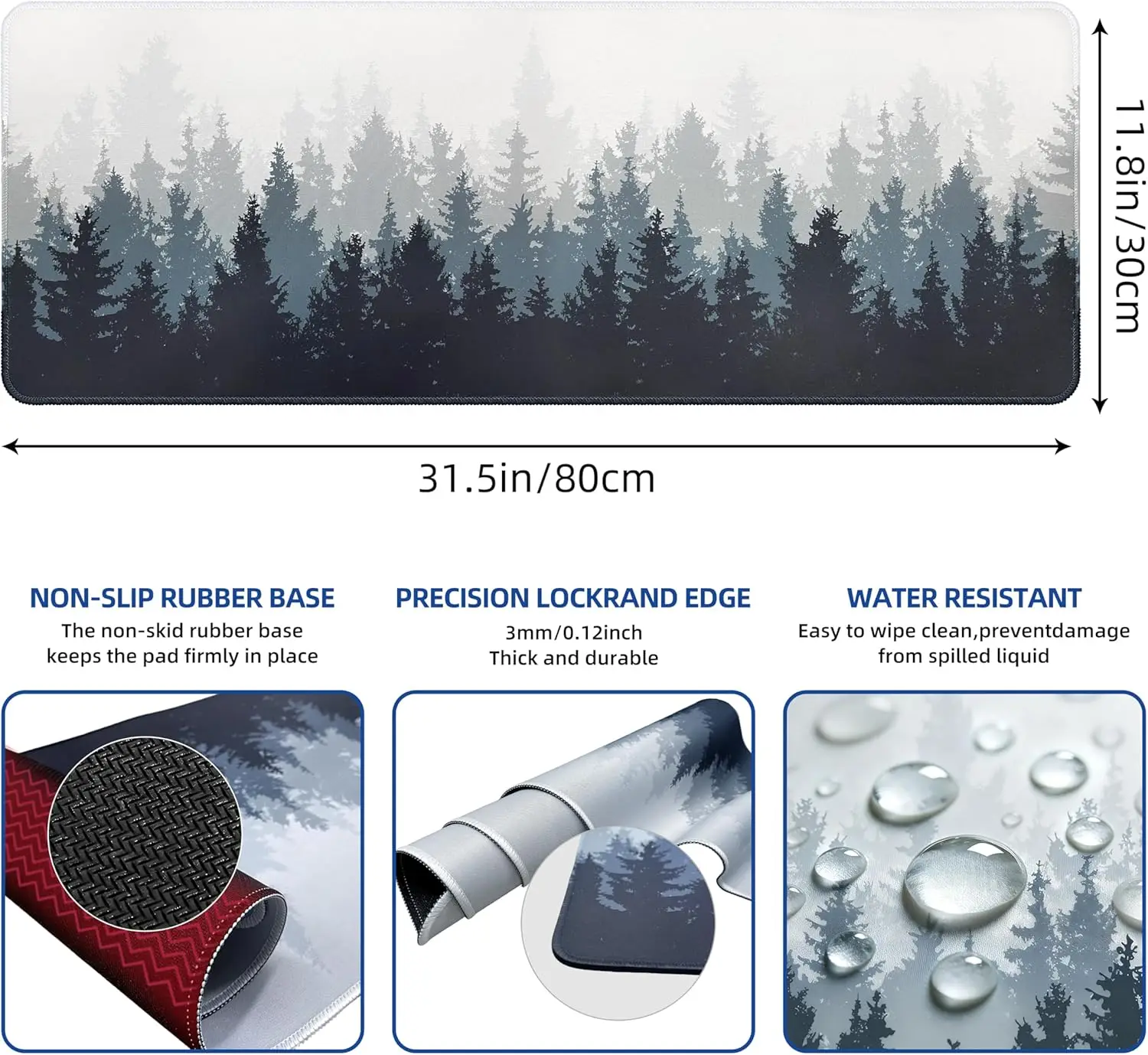 Forest Pattern Gaming Mouse Pa - Gaming Desk Mat avis et prix