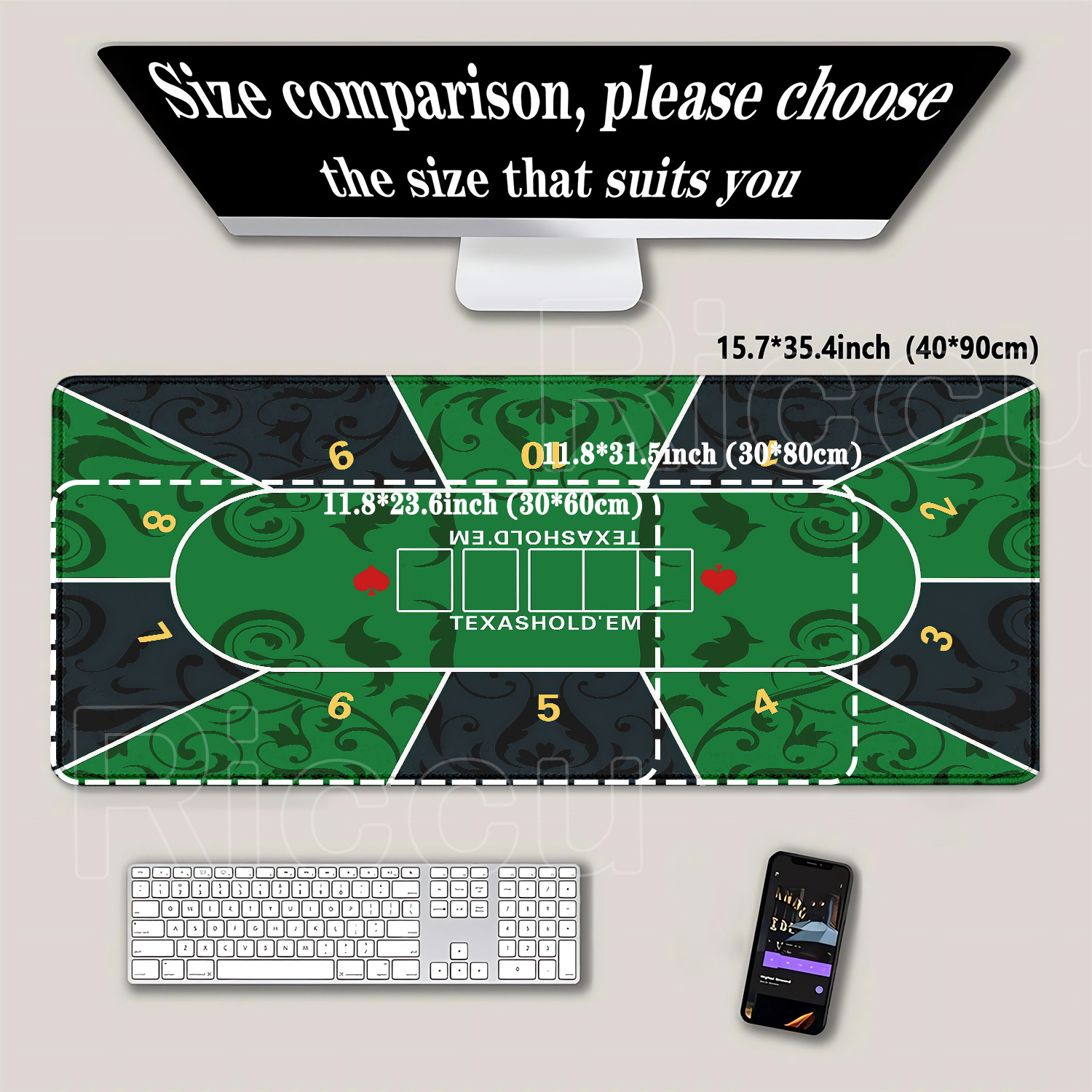Mousepad Texas Hold’em poker R - Gaming Desk Mat avis et prix